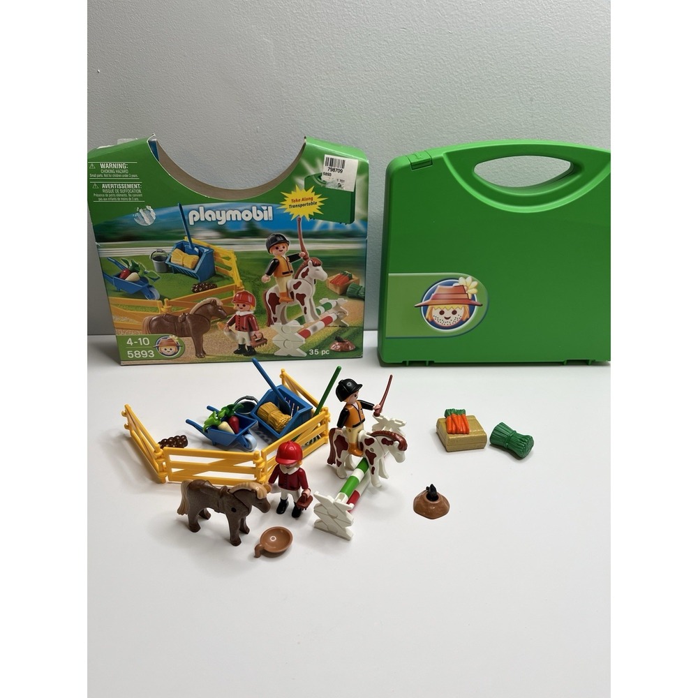 Playmobil‎ 5893 Equestrian / Pony Set  Take Along  - Complete -  2009